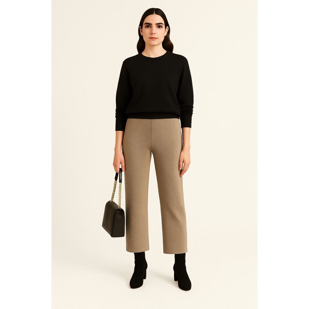 St. John Collection | Chevron Knit Wide Leg Knit Dress Pants Size 14 | EUC